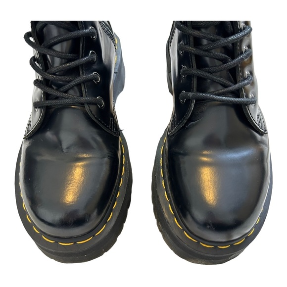 Dr. Martens Polished Black Jadon Platform Boots L8M7 - Picture 10 of 11